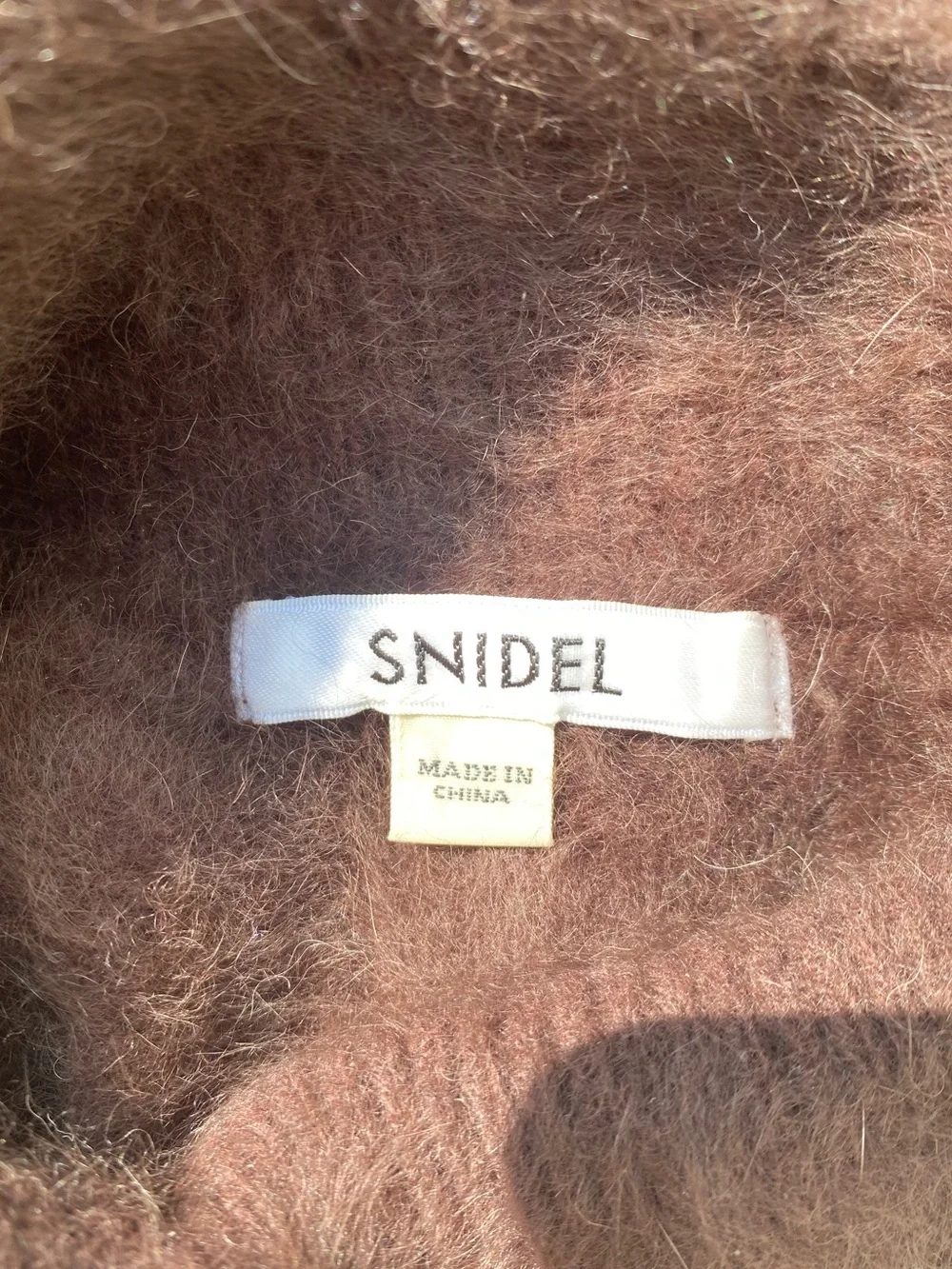 Alpaca and fox hair cowl neck sweater shirt